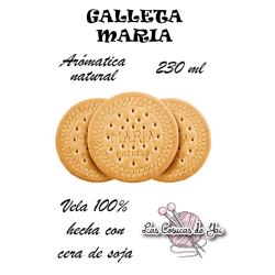 Vela artesanal con aroma a galleta Maria | Las cosucas de Yai