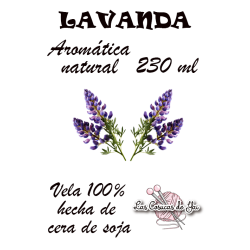 Vela artesanal con aroma a lavanda | Las cosucas de Yai