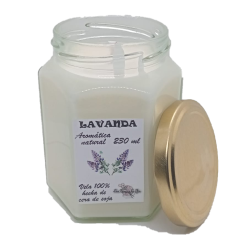 Vela artesanal con aroma a lavanda | Las cosucas de Yai