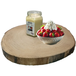 Vela artesanal con aroma a fresa con nata | Las cosucas de Yai