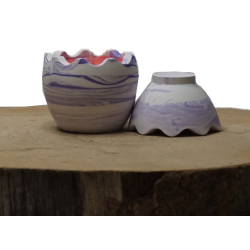 Vela en Forma de Huevo de Polvo de Mármol | Personalizable en Aroma y