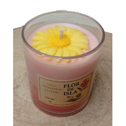 Vela Aromática Flor de Isla 230 ml | Cera de Soja Natural con Aroma Fl