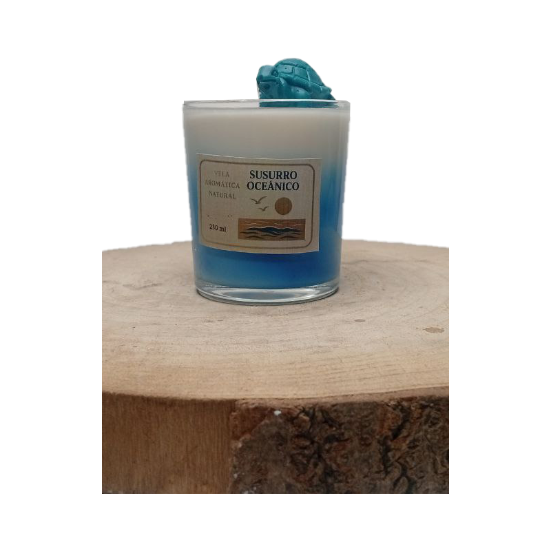 Vela Aromática Susurro Oceánico 230 ml | Cera de Soja Natural con Arom