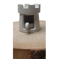 Quemador de Wax Melt Castillo de Polvo de Mármol | Con Plato y Wax Mel