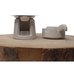 Quemador de Wax Melt Castillo de Polvo de Mármol | Con Plato y Wax Mel