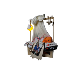 Cesta de regalo para bebé personalizada | con amor