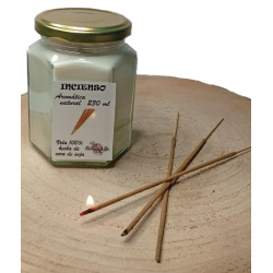 Vela artesanal con aroma pack de 2 velas