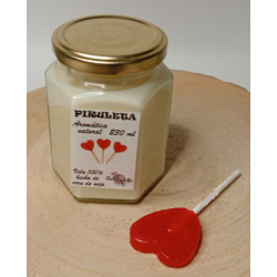 Vela artesanal con aroma pack de 2 velas