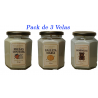 Velas artesanales aromaticas, pack de 3 velas